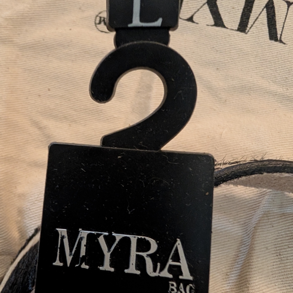 Myra Bag Black and White Cowhide Print Belt with Silver Buckle - Picture 6 of 13